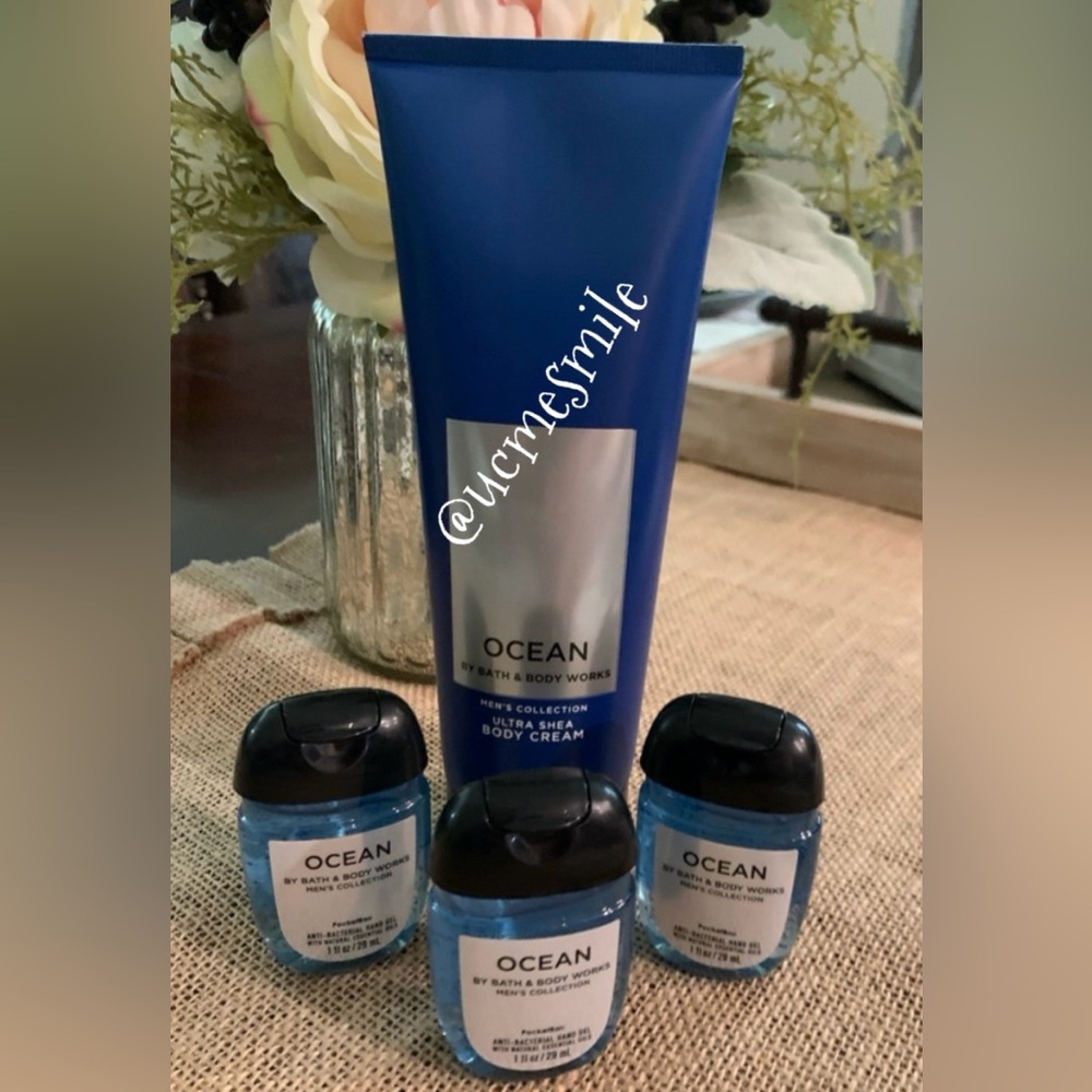Men’s Bath & Body Works Ocean Ultra Shea Body Cream / Pocketbac Hand Gel Bundle